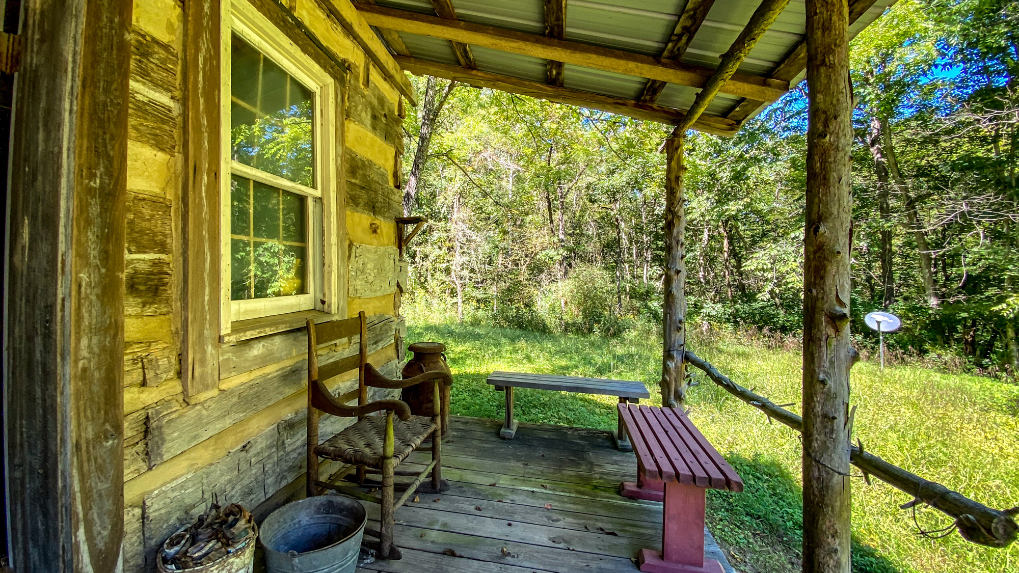 Debt Free, Off Grid Log Cabin. Self reliance Homestead Prepping and