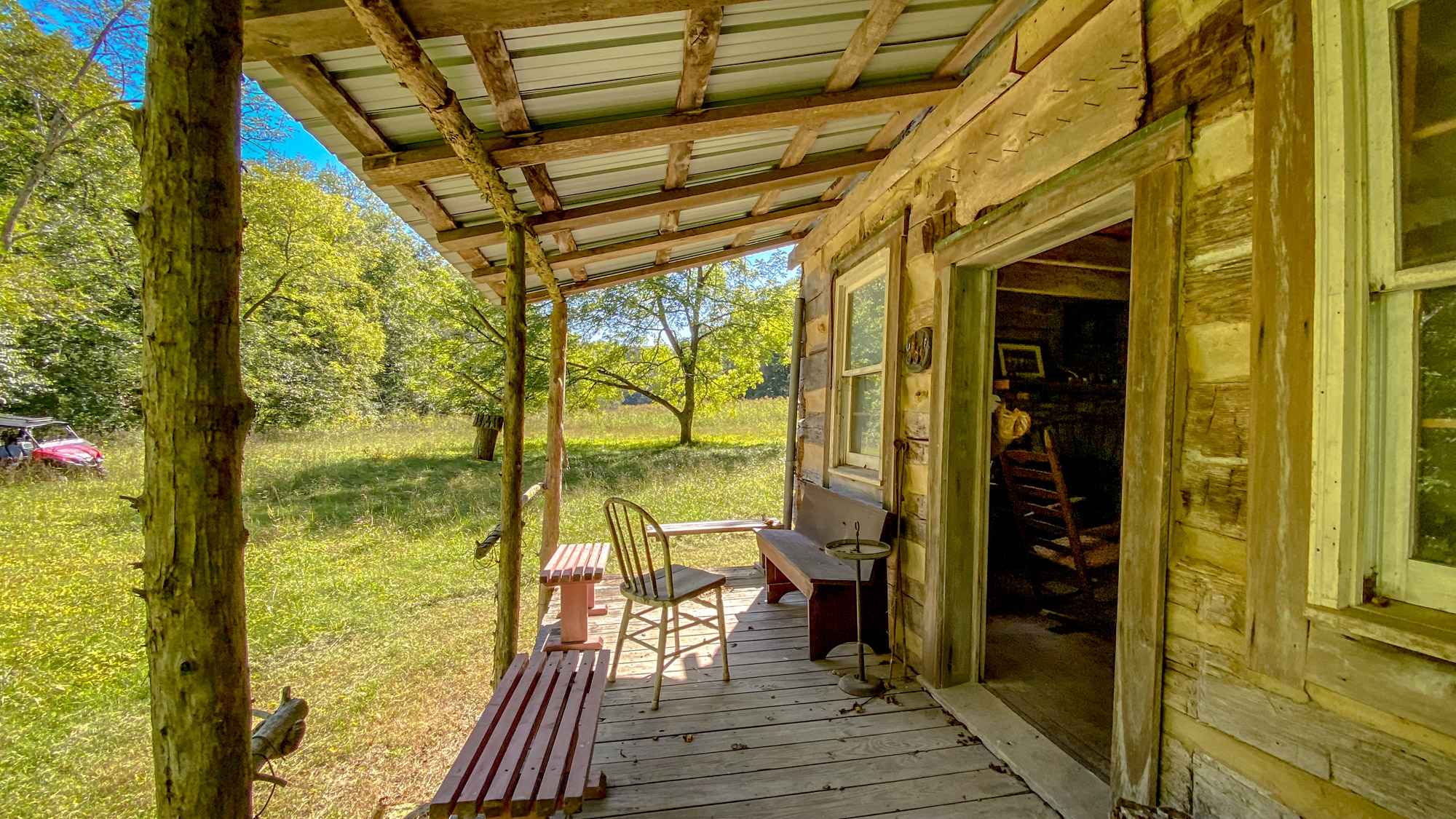 Debt Free, Off Grid Log Cabin. Self reliance Homestead Prepping and