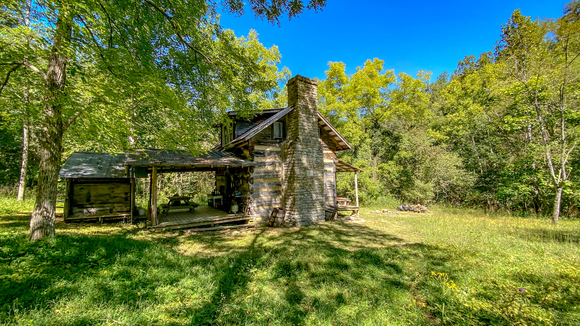 Debt Free, Off Grid Log Cabin. Self reliance Homestead Prepping and