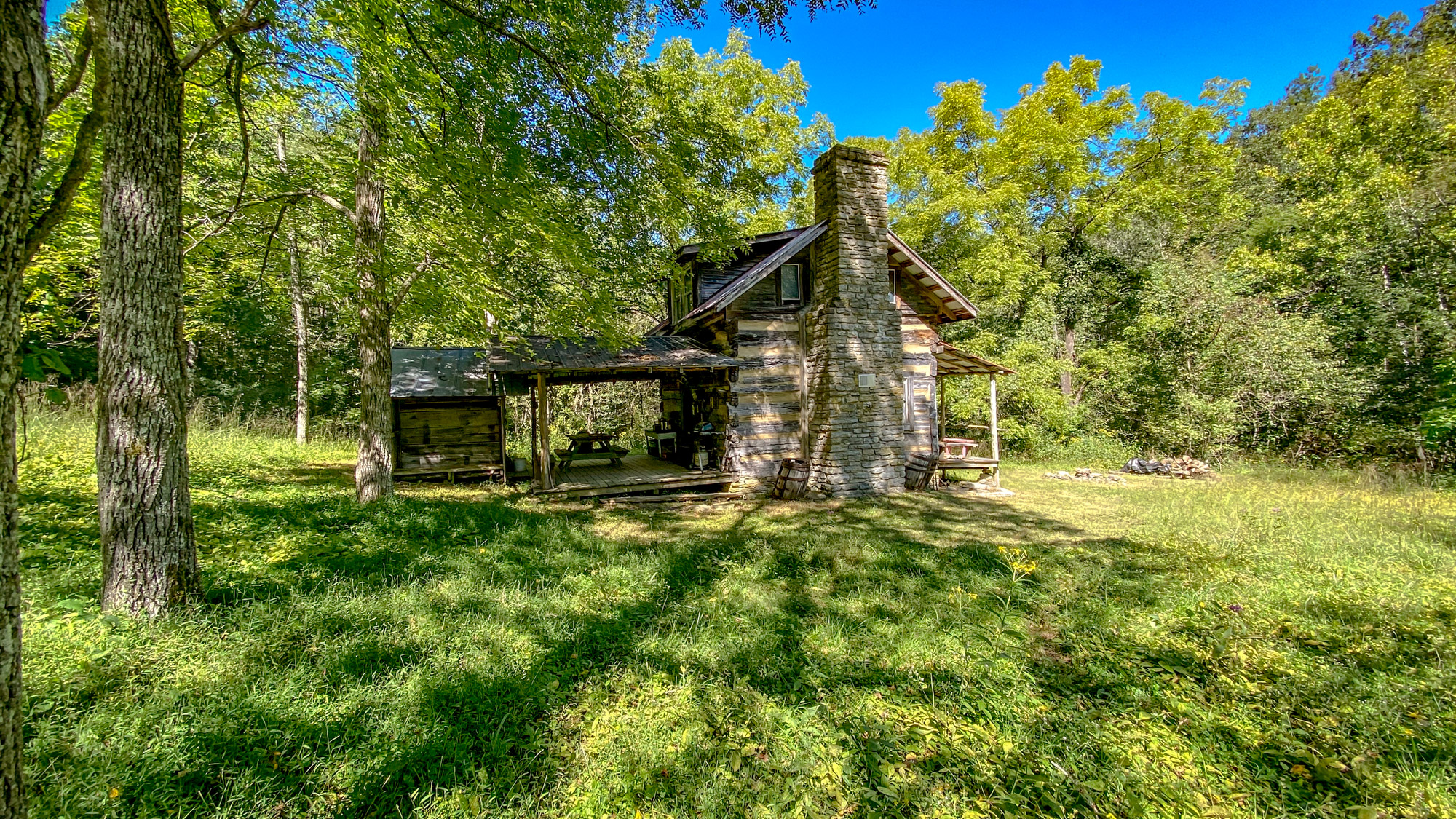 Debt Free, Off Grid Log Cabin. Self reliance Homestead Prepping and