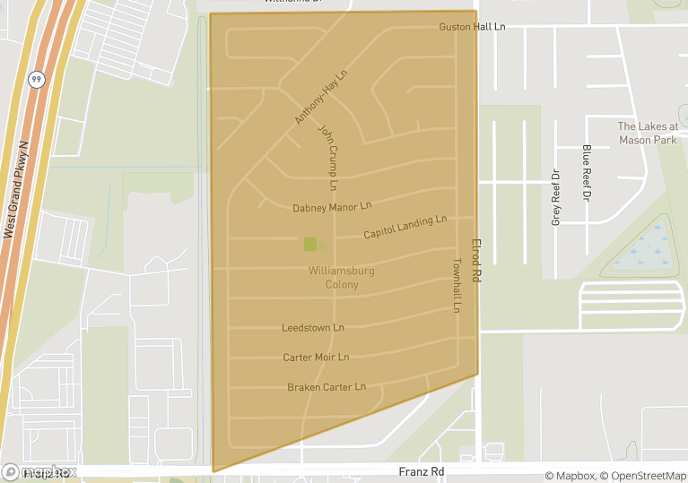 Williamsburg Colony, Katy Houston Premium Homes