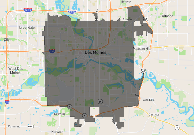 Des Moines to Steve Stych Realty