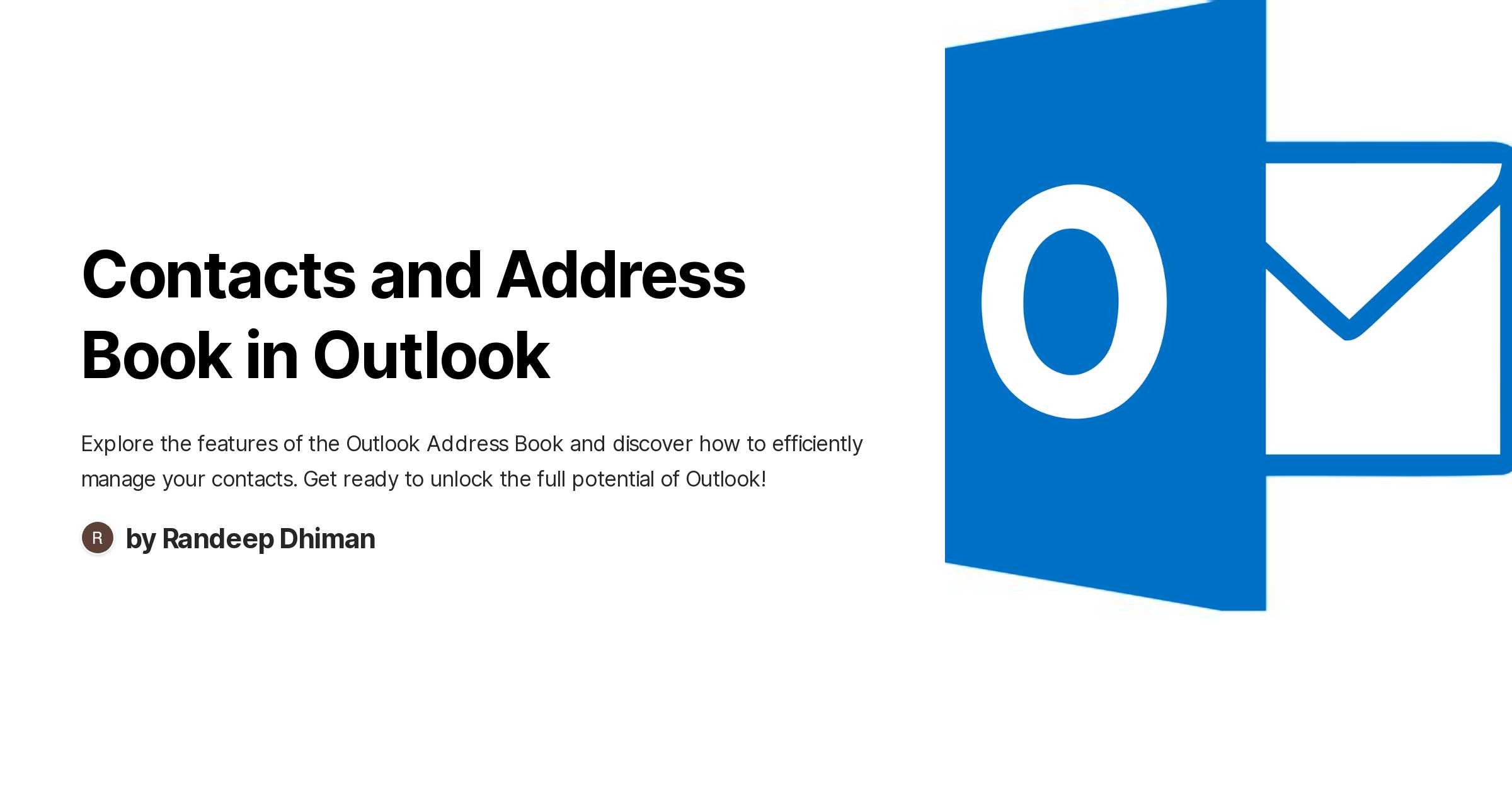 Contacts and Address Book in Outlook