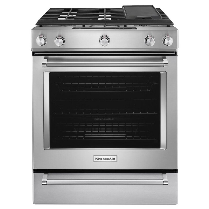 Buy KitchenAid 30-Inch 5 Burner Gas Convection Slide-In Range with