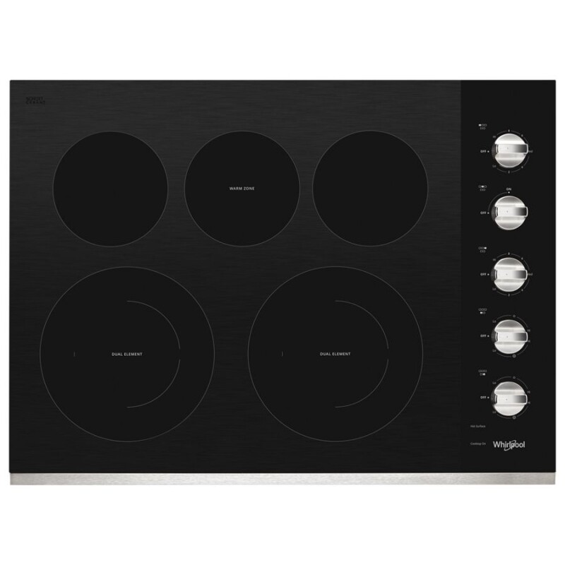 Buy Whirlpool 30" Electric Ceramic Glass Cooktop with Two Dual Radiant