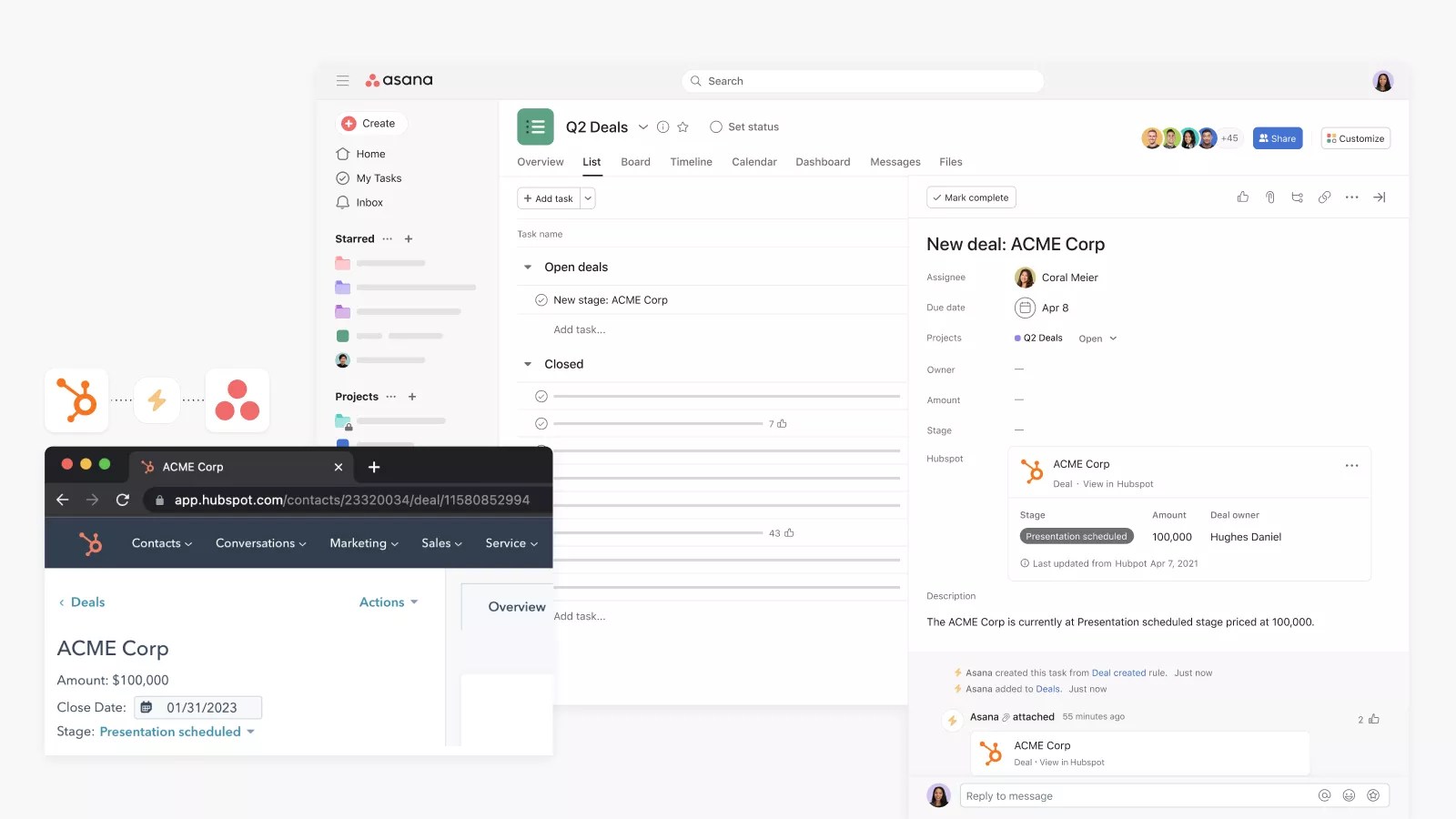 HubSpot + Asana • Asana