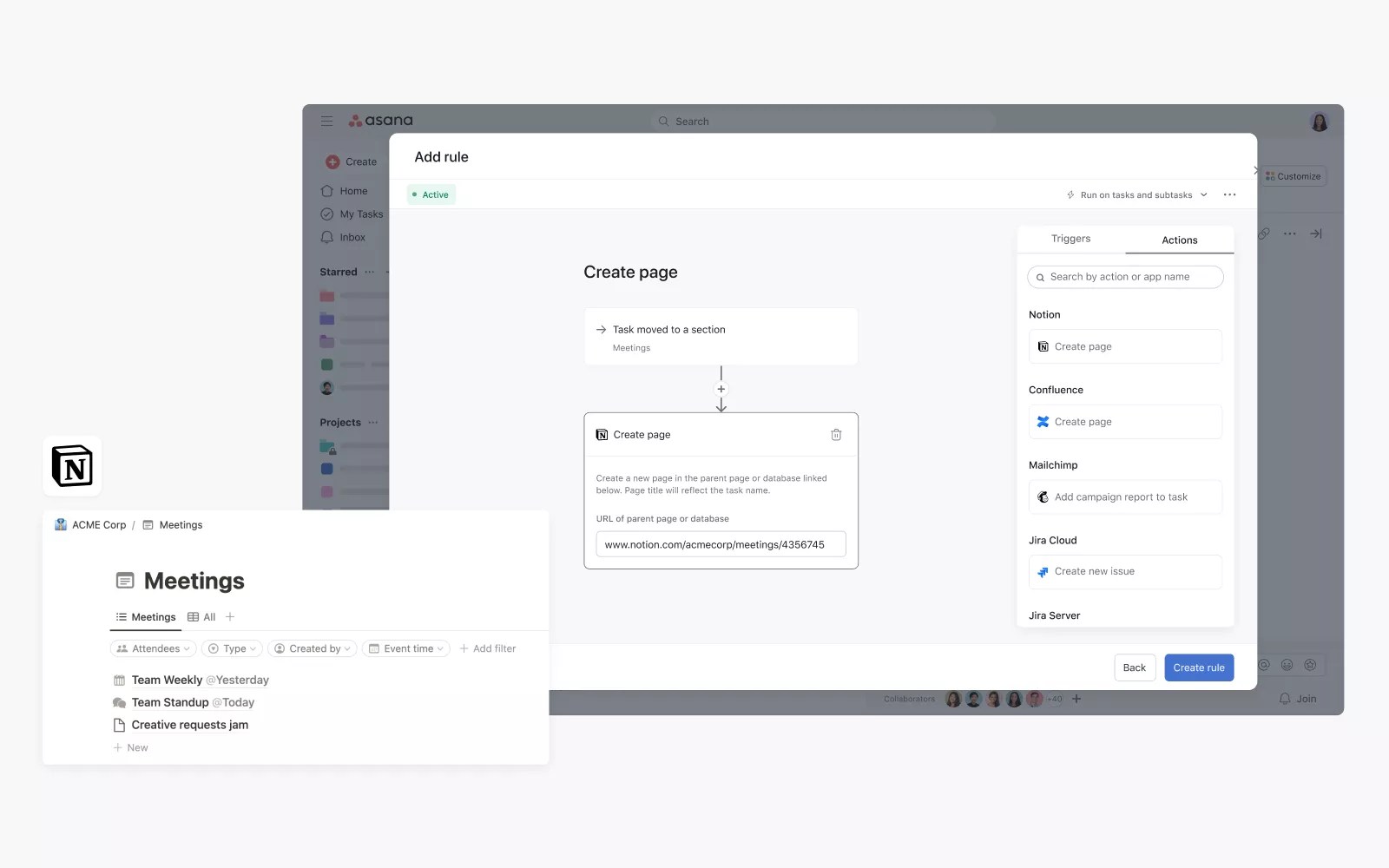 Notion + Asana • Asana