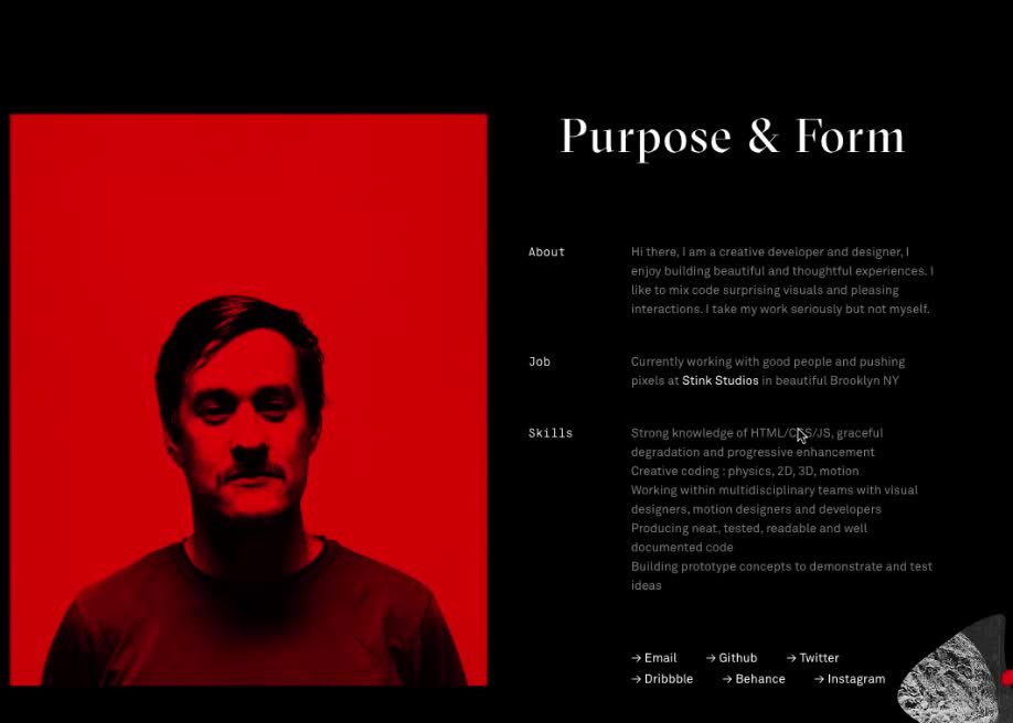 Pixi.js effect contact form Filters and Effects Awwwards