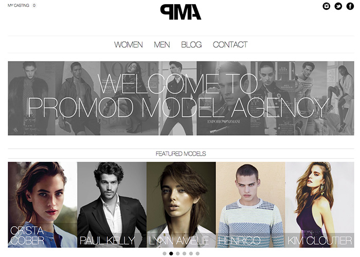 PMA PROMOD MODEL AGENCY Awwwards Nominee