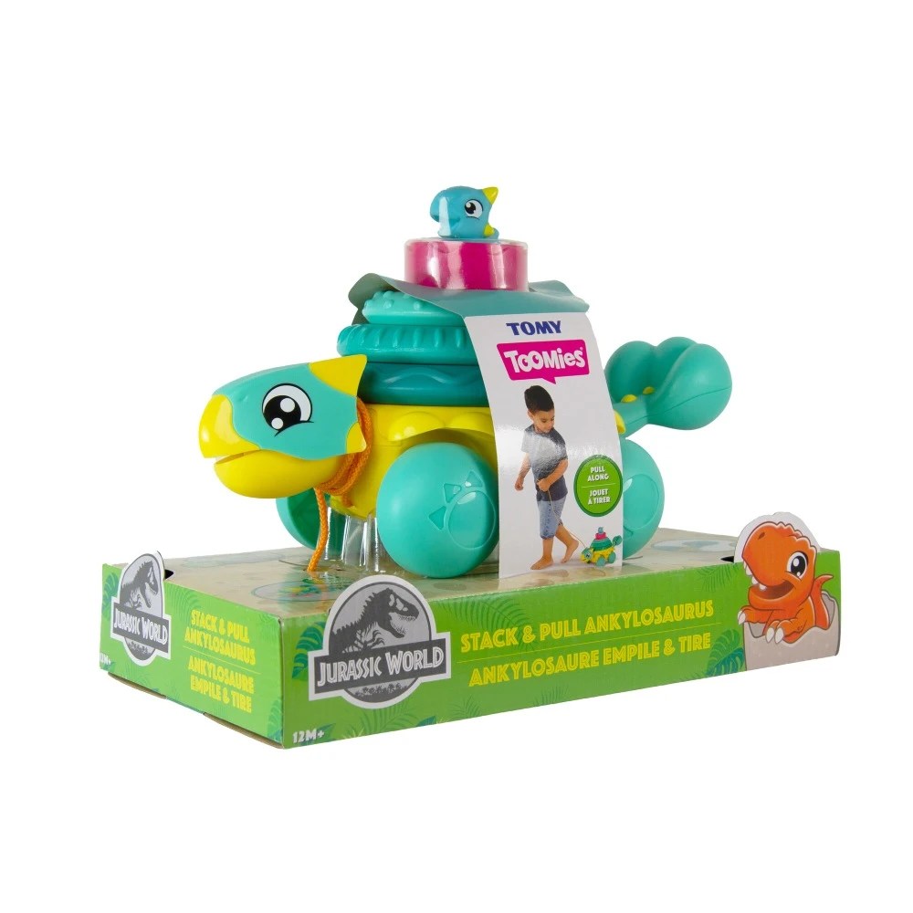 Tomy Toomies Jurassic Stack & Pull Ankylosaurus Interactive Toys