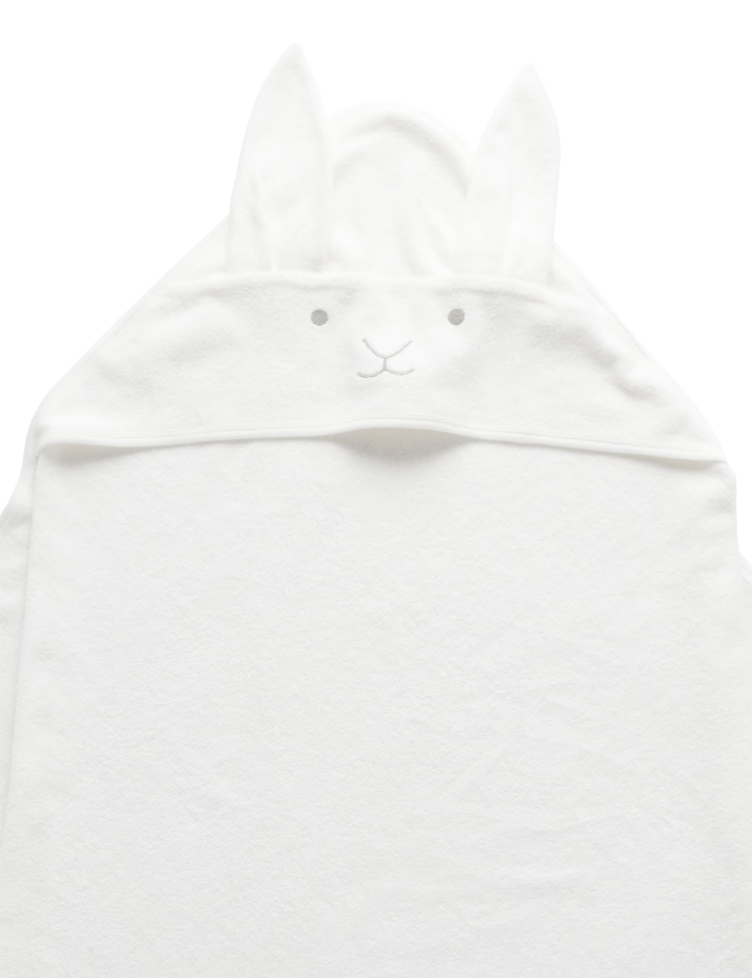 Purebaby Hooded Towel Vanilla Bunny Bath Towels Baby Bunting AU
