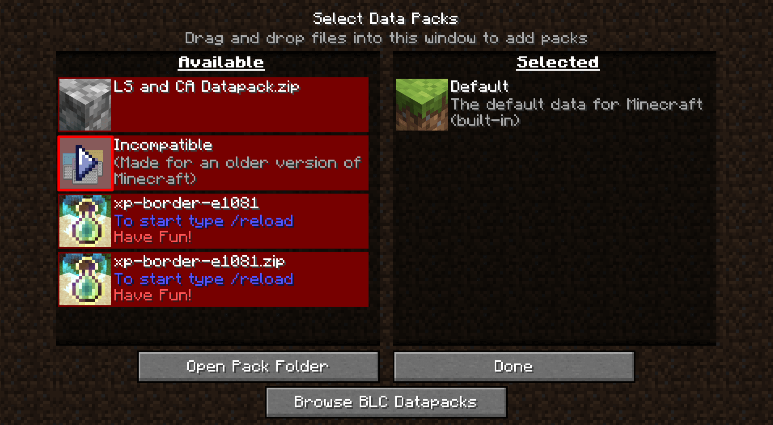 Find out what Minecraft Data Packs are Badlion Client