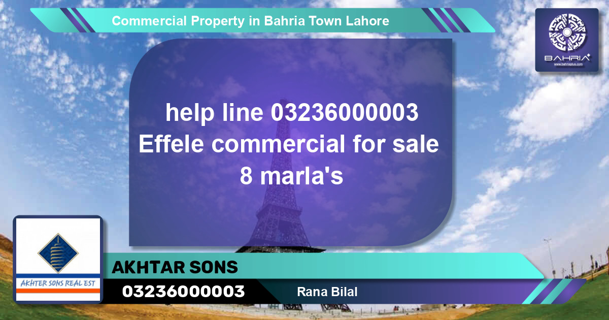 Commercial Property for Sale in Bahria Town, Lahore (BP14943