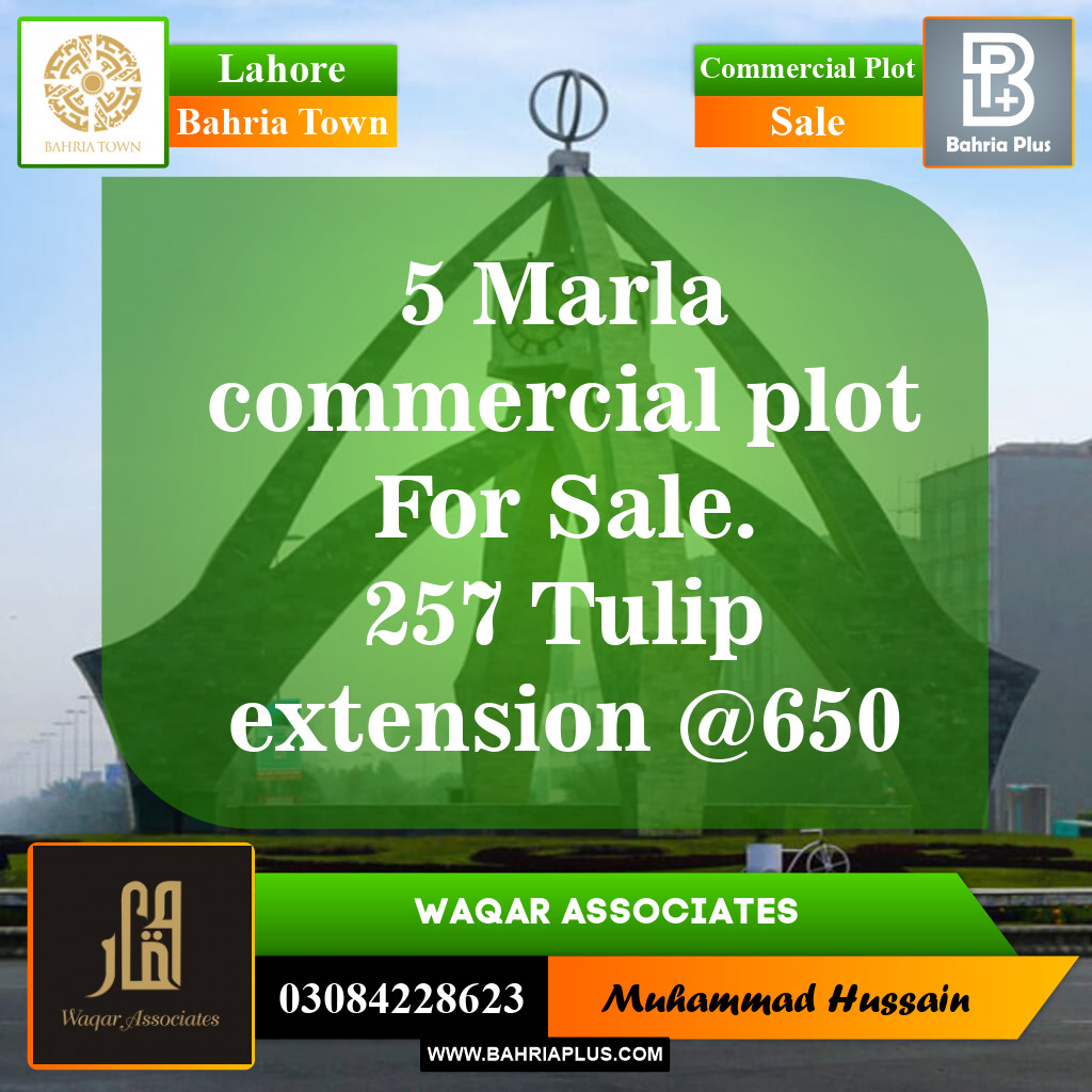 Commercial Plot for Sale in Bahria Town, Lahore (BP152347) Bahria Plus