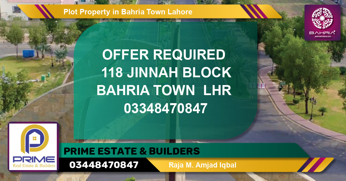 Residential Plot for Sale in Bahria Town, Lahore (BP15545) Bahria Plus