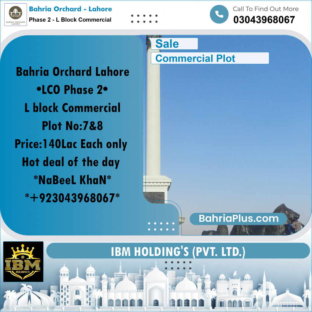 5 Marla Commercial Plot for Sale in Phase 2 L Block Commercial