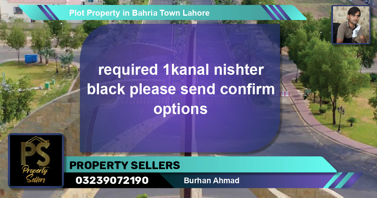 Residential Plot for Sale in Bahria Town, Lahore (BP9285) Bahria Plus