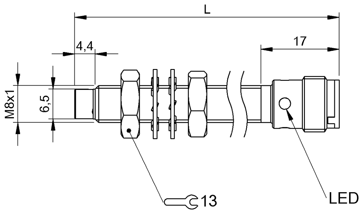 BES058J (BES M08EH1-PSC60F-S04G) Inductive proximity switches and