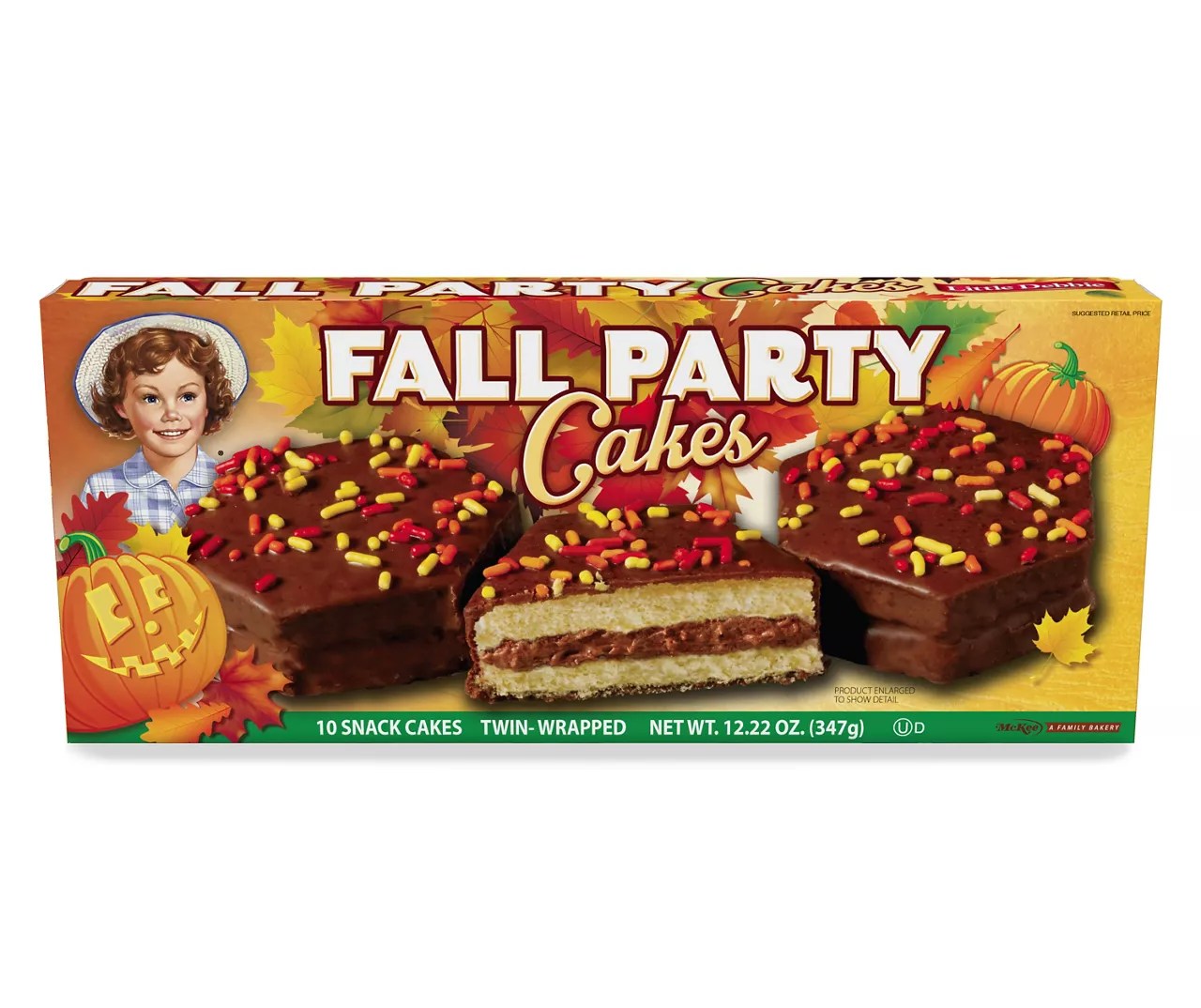 Little Debbie Fall Party Cakes Chocolate Snack Cakes, 10Count Big Lots