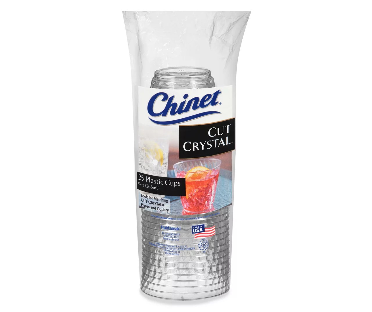 CUT CRYSTAL Cut Crystal 9 oz. Plastic Cups 25 ct Bag Big Lots