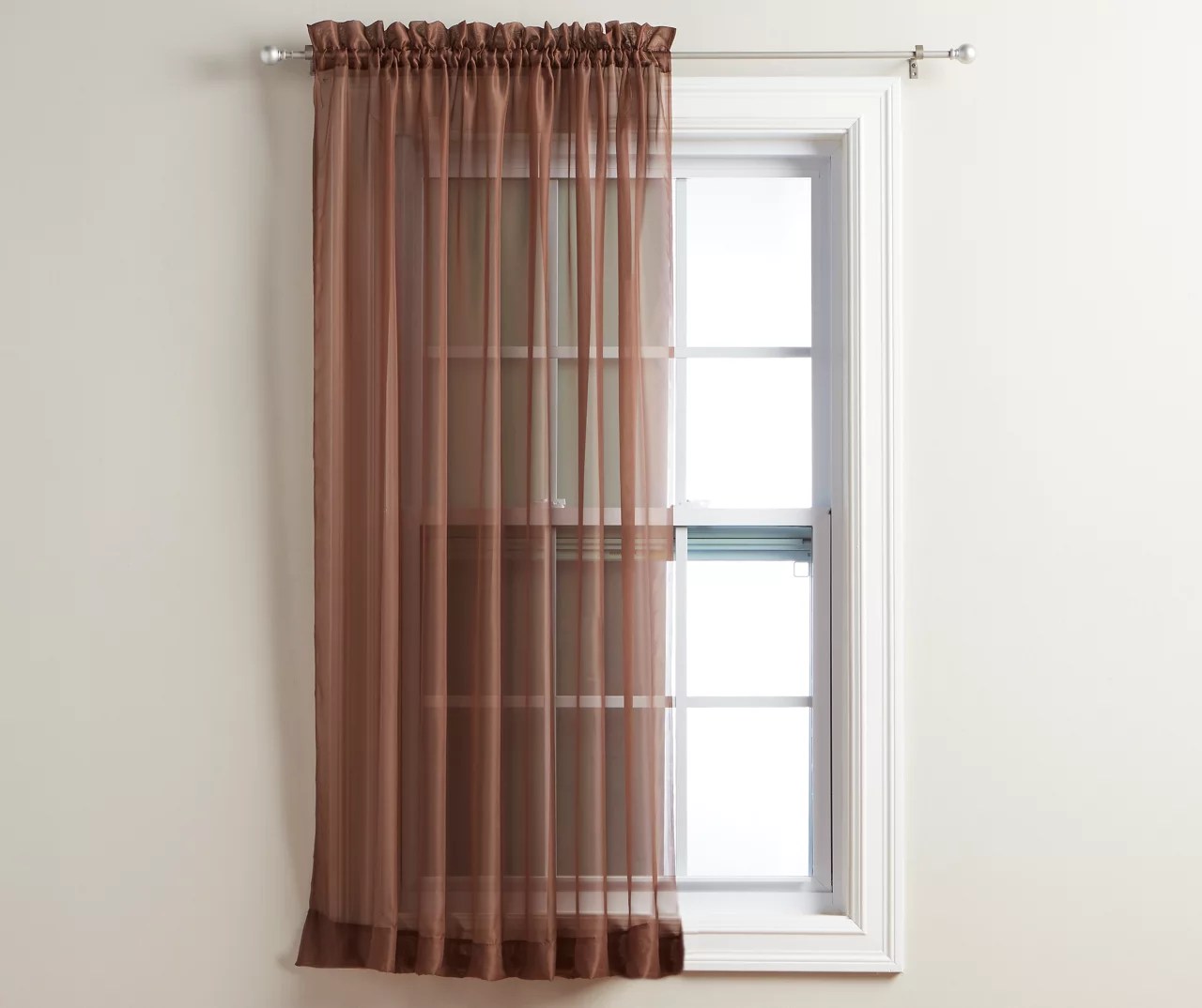 Just Home Ellery Homestyles Sheer Voile Rod Pocket Curtain Panel Big Lots