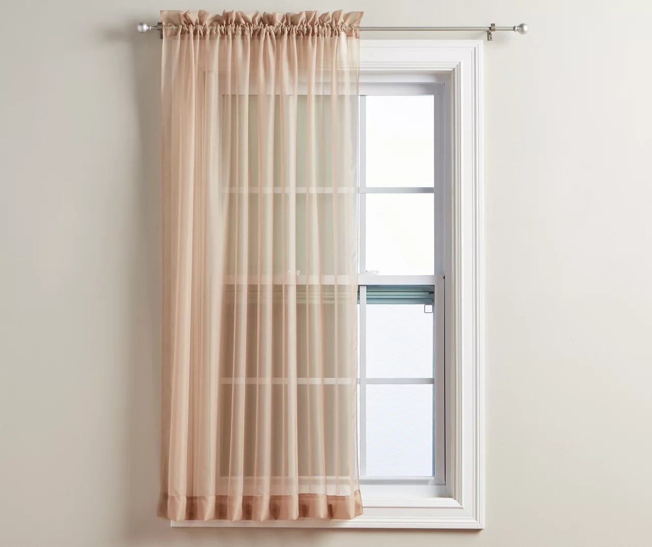 Just Home Ellery Homestyles Sheer Voile Rod Pocket Curtain Panel Big Lots
