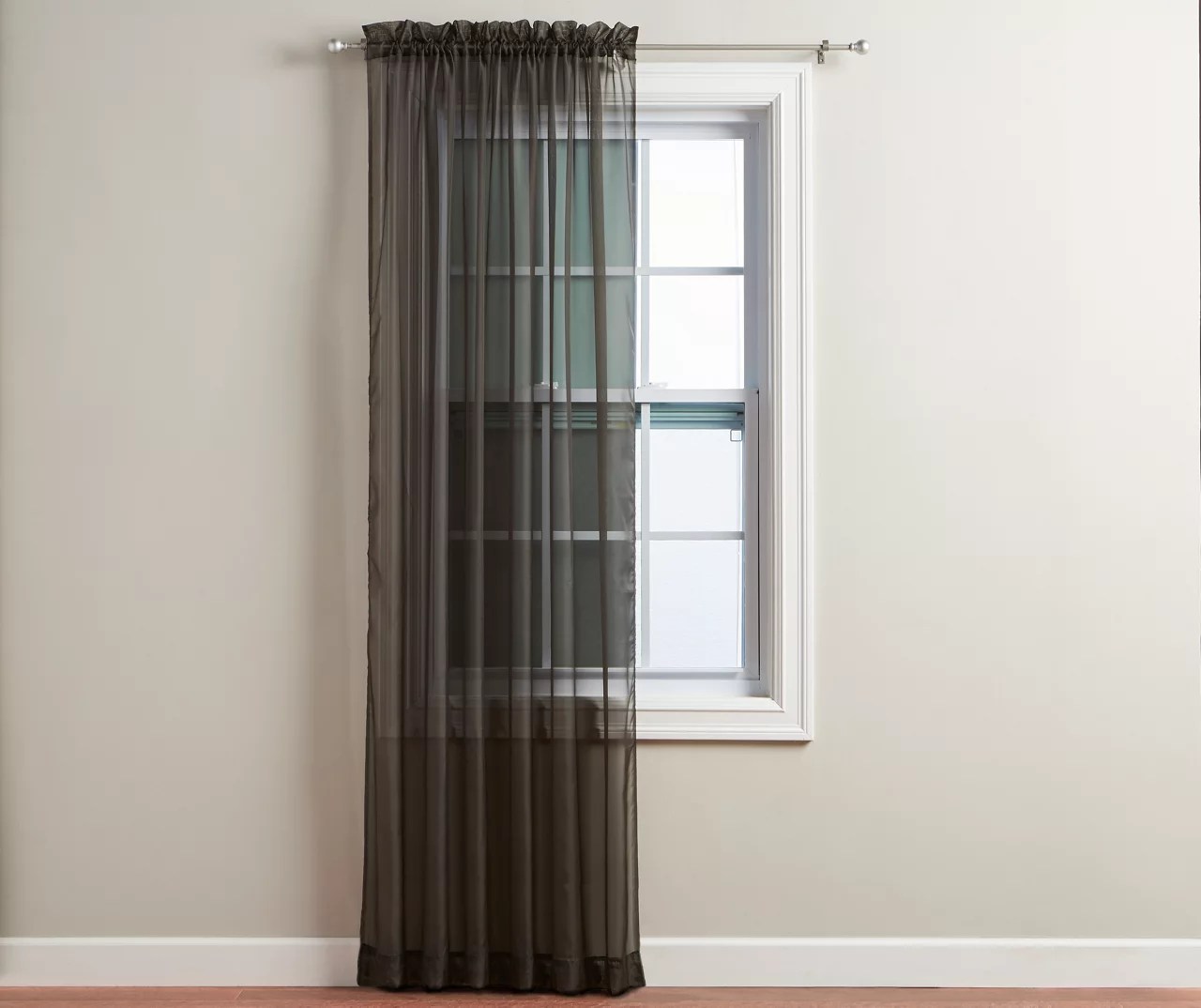 Just Home Ellery Homestyles Sheer Voile Rod Pocket Curtain Panel Big Lots