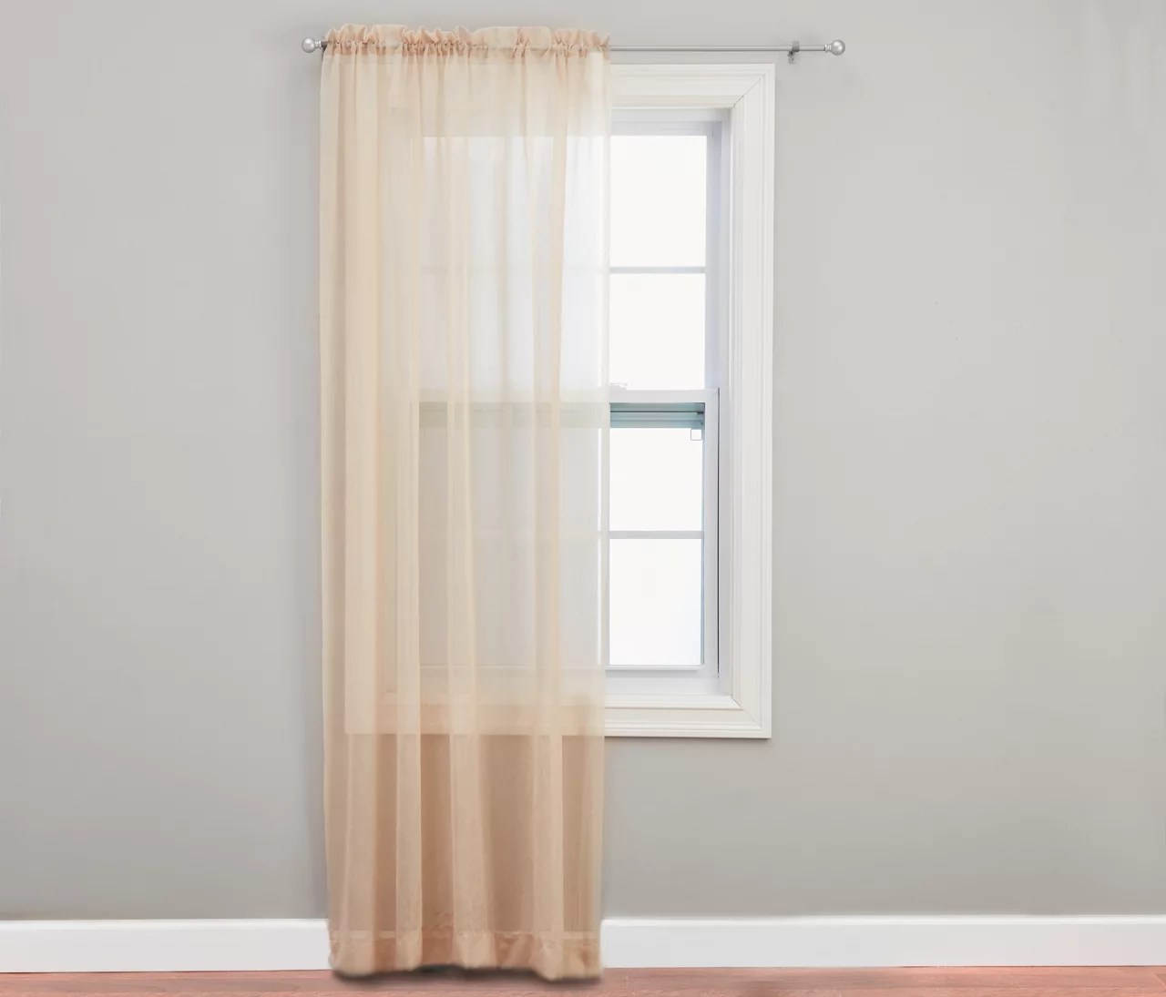 Living Colors Living Colors Crushed Voile Sheer Rod Pocket Curtain
