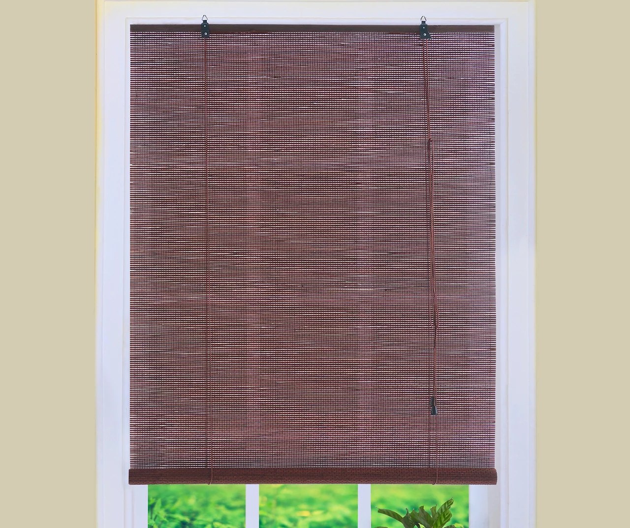 Living Colors Dark Bamboo RollUp Blinds Big Lots