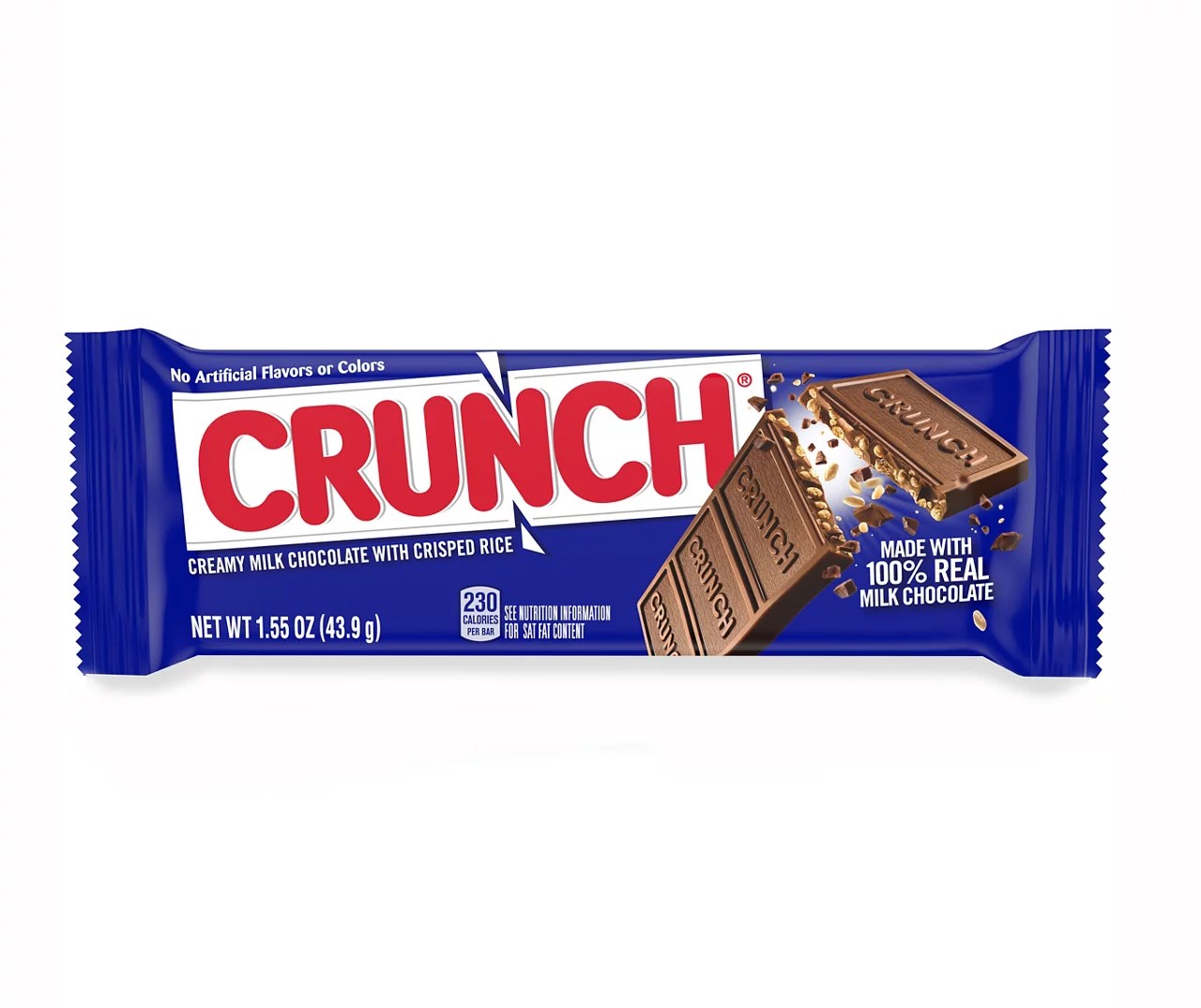 Nestle Crunch Creamy Milk Chocolate with Crisped Rice Bar 1.55 oz Big