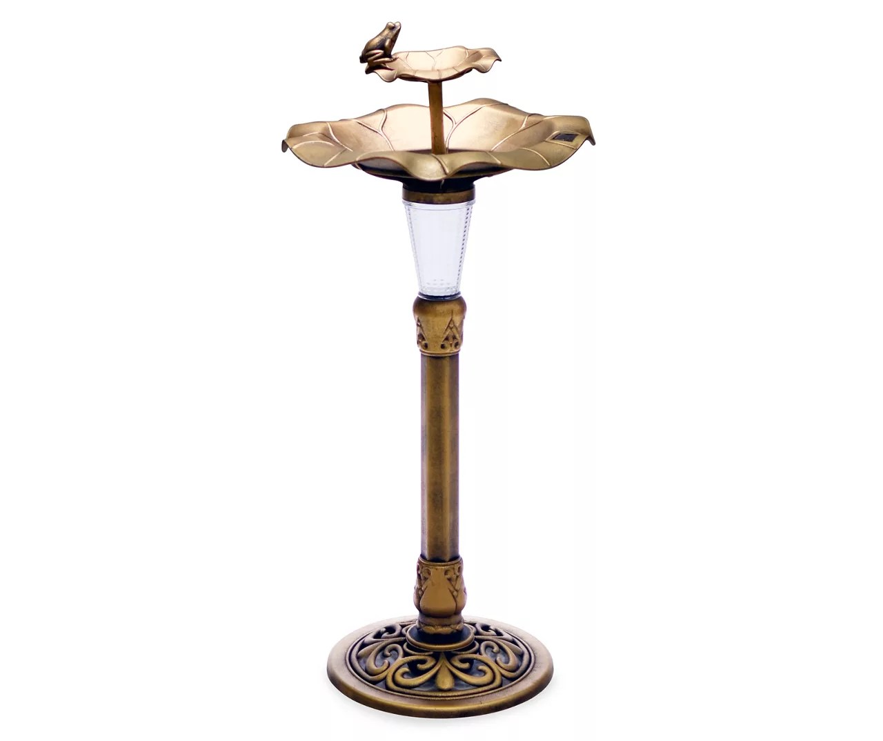 Wilson & Fisher Solar Light Plastic Bird Bath Big Lots