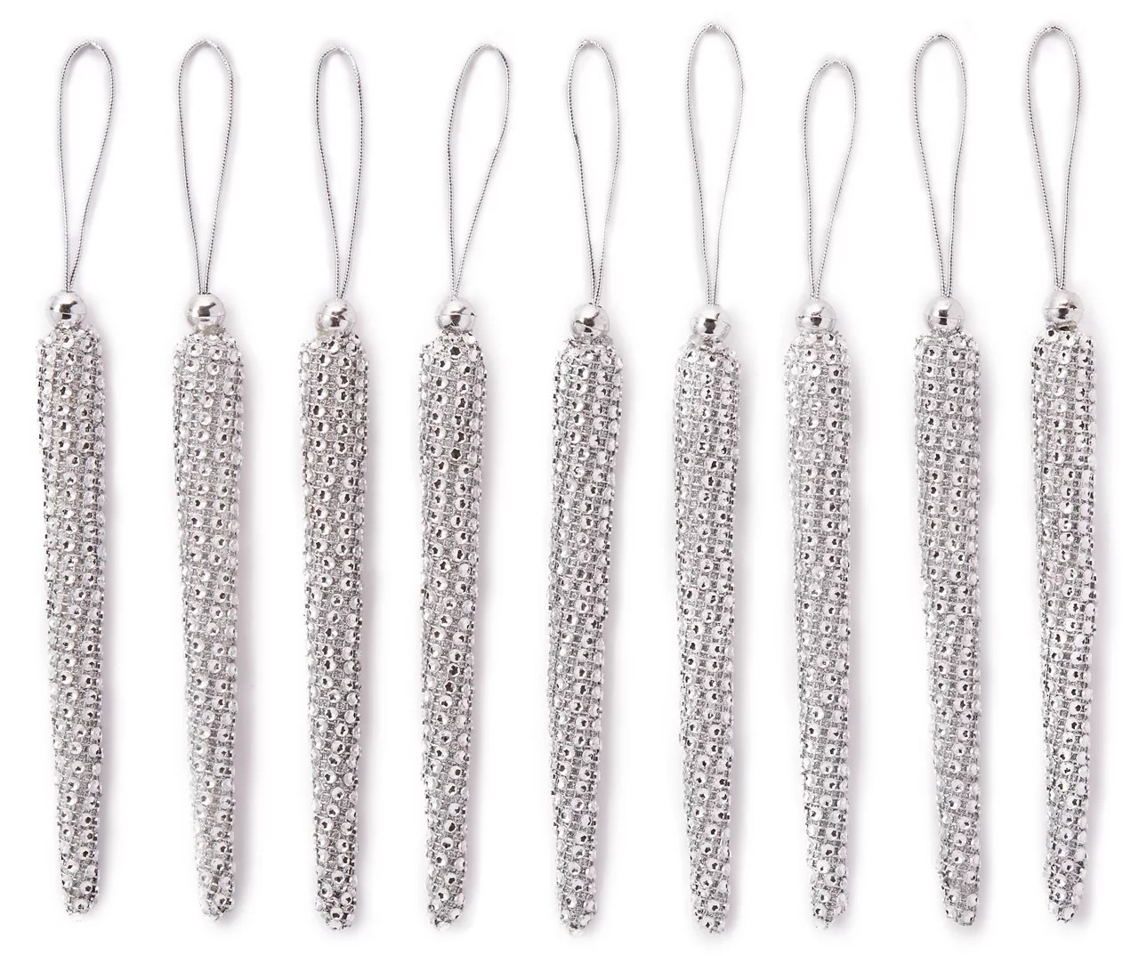 Winter Wonder Lane Bling Icicle Ornaments, 9Pack Big Lots