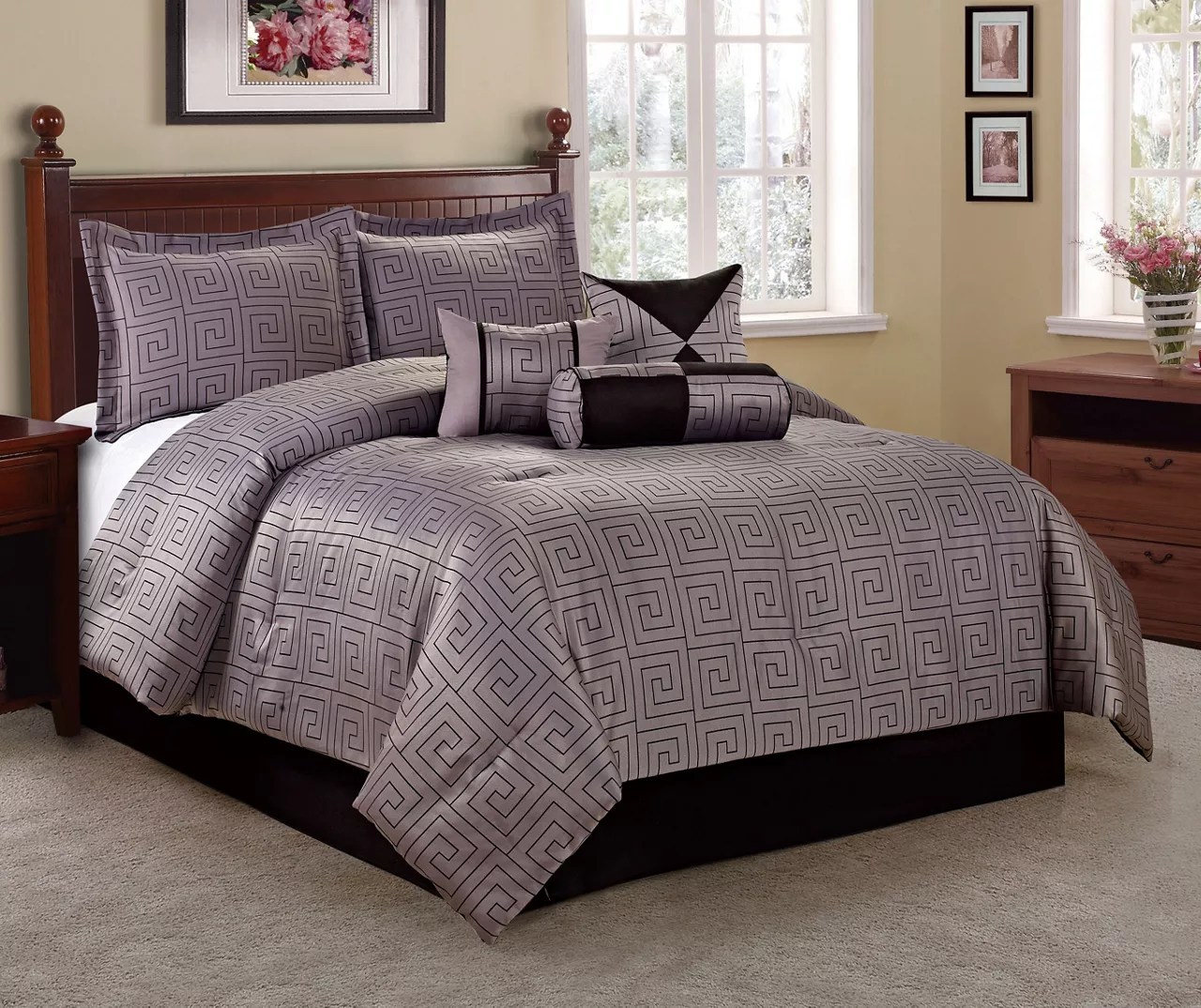 Living Colors Jacquard Geo 7Piece Comforter Sets Big Lots