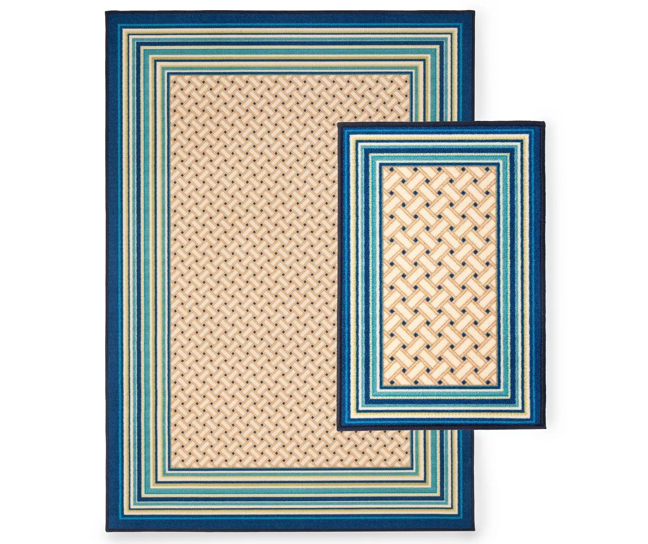 Cabana Style Navy & Aqua Patio Rugs Big Lots