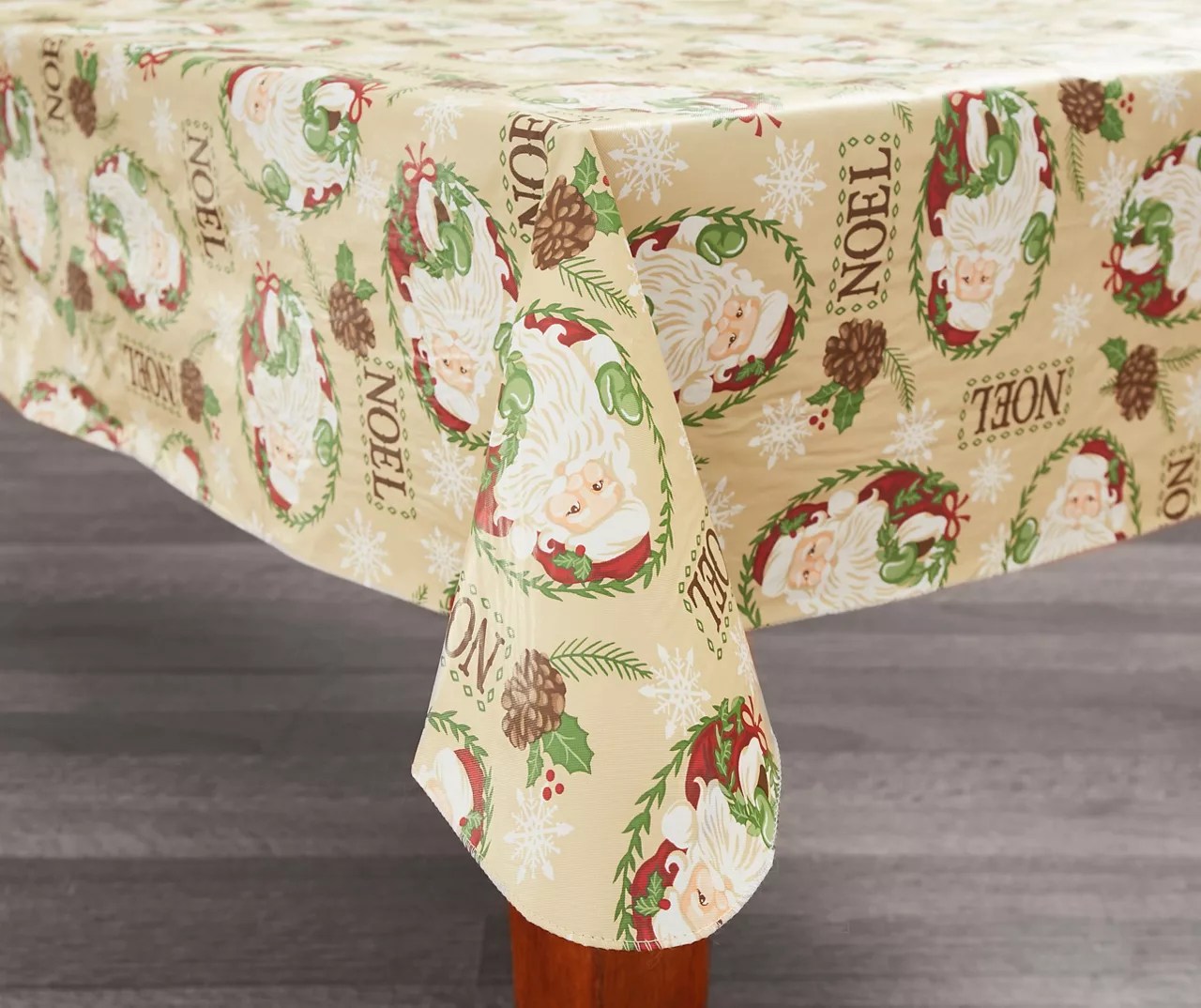 Noel Santa Christmas Vinyl Tablecloths Big Lots