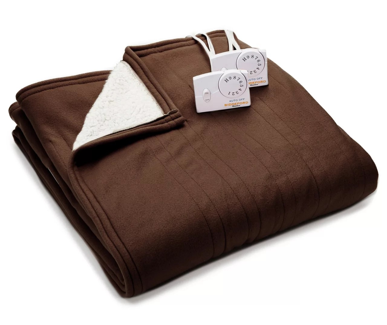 Biddeford Brown Queen Sherpa Electric Blanket Big Lots