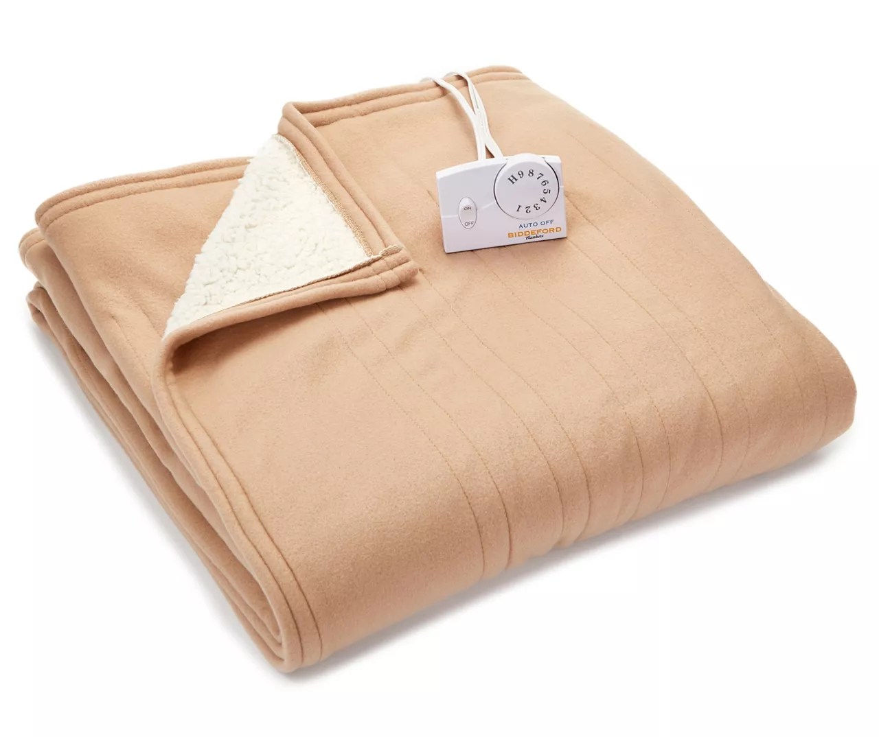 Biddeford Tan Queen Sherpa Electric Blanket Big Lots