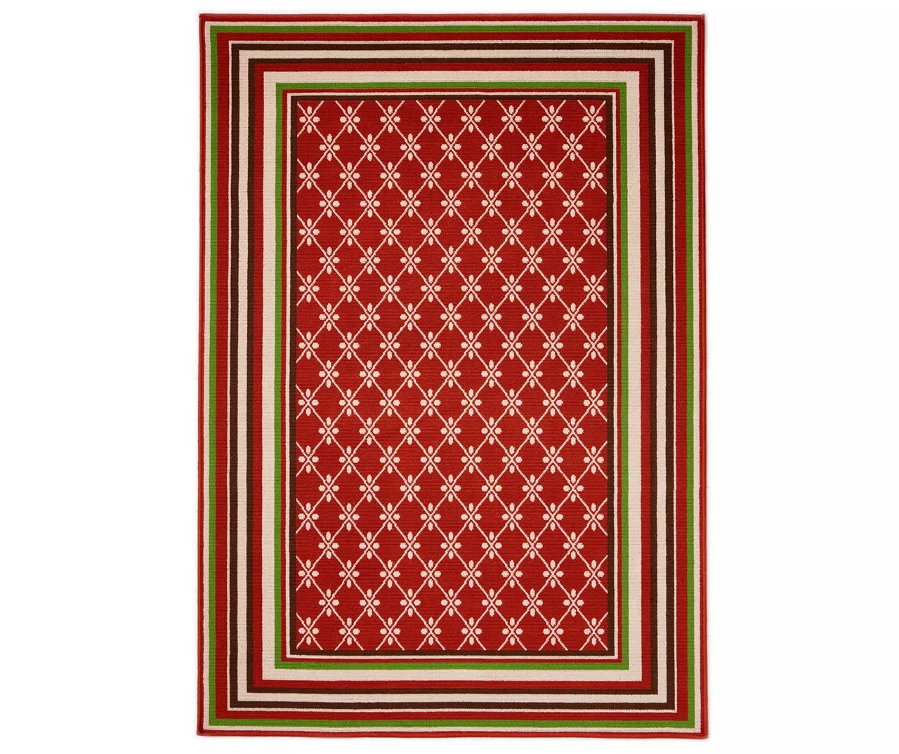 Wilson & Fisher Harley Red & Green Indoor/Outdoor Rugs Big Lots