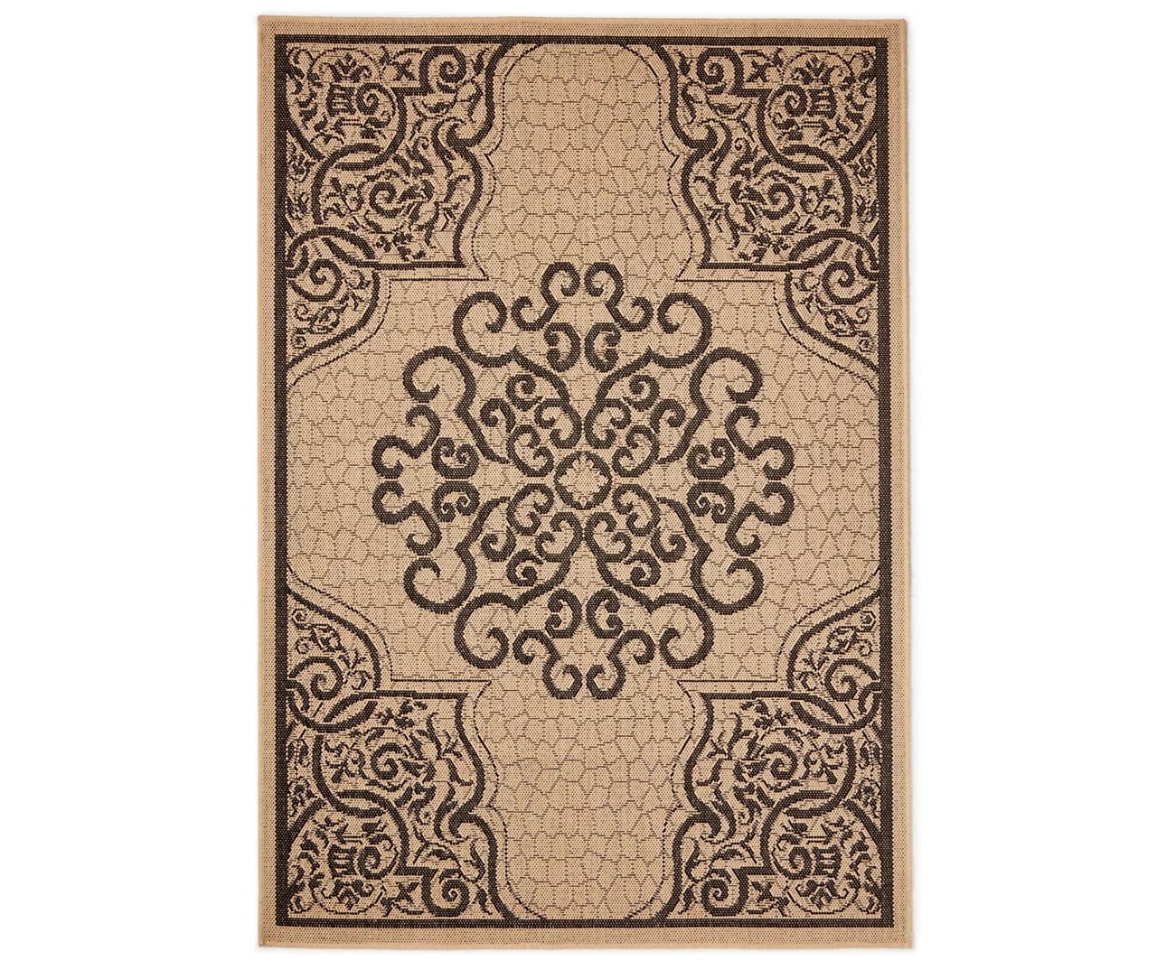 Wilson & Fisher Black & Tan Vitreous Patio Rugs Big Lots