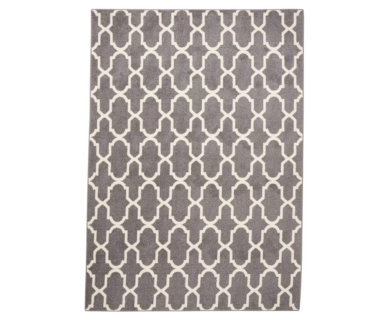 Living Colors Living Colors Gray & White Textured Lattice Area Rugs