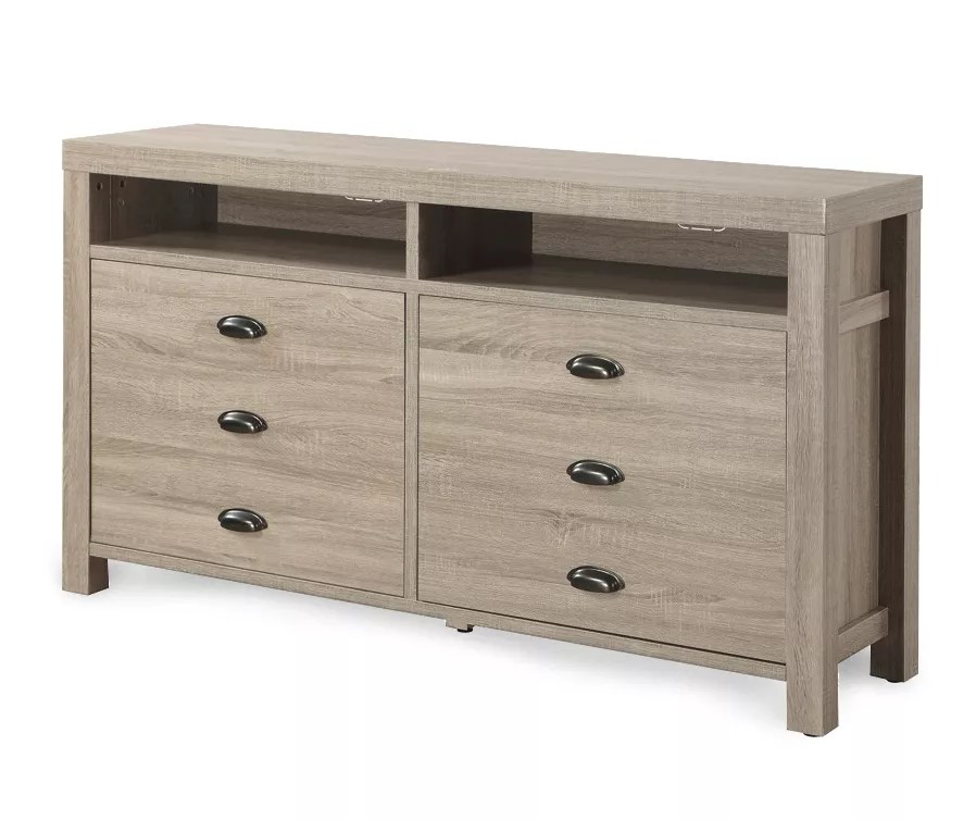 Just Home Weathered Driftwood TV Stand Big Lots