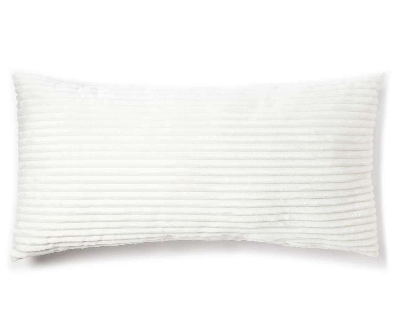 Bright White Rib Body Pillow Big Lots