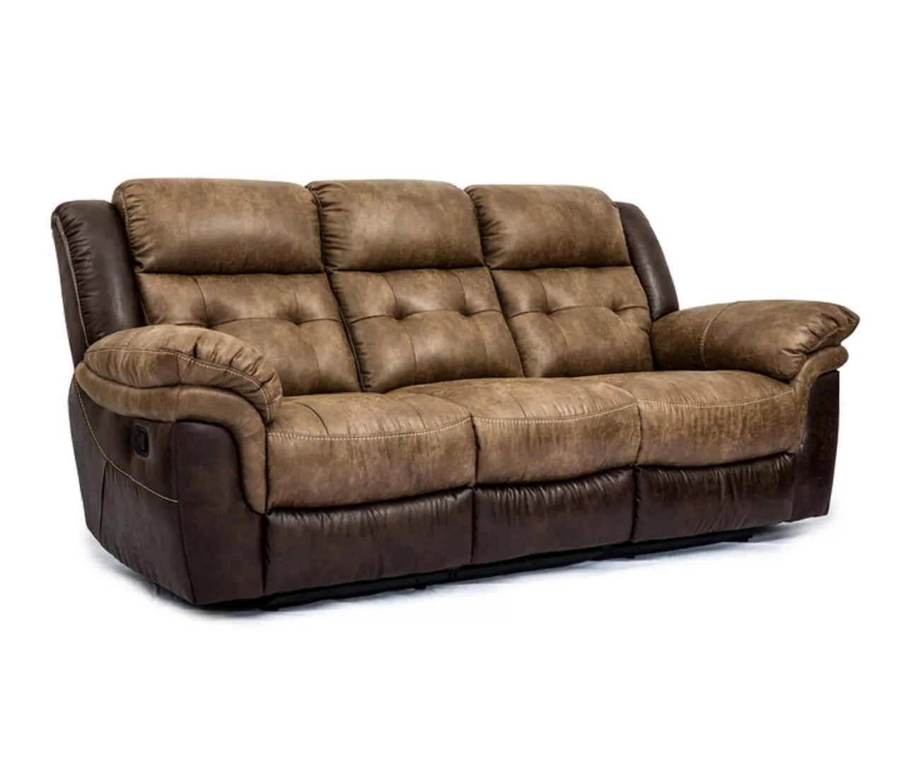 Mesa Brown Faux Leather Motion Reclining Sofa Big Lots