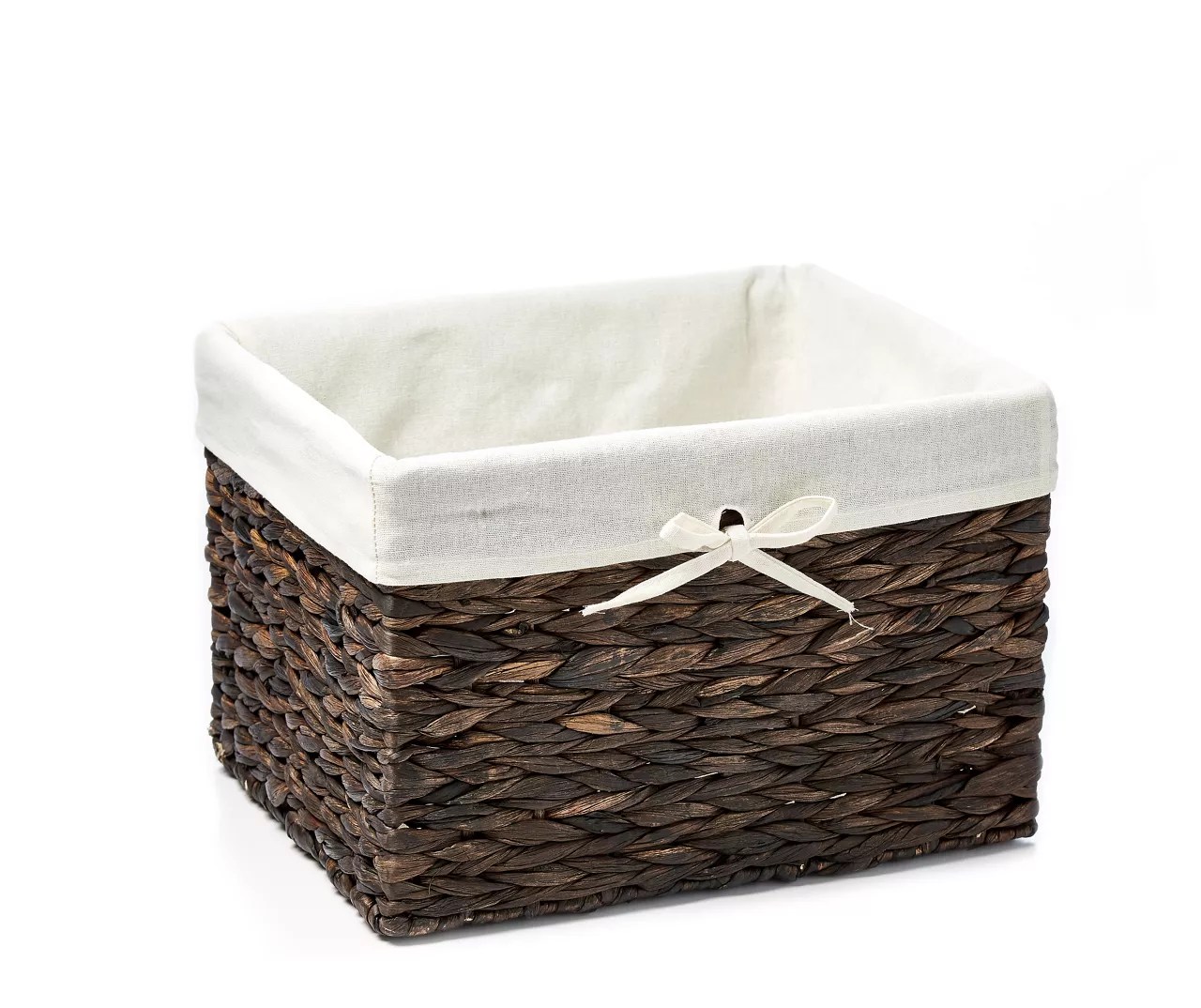 Home Essentials Home Essentials Brown Water Hyacinth Baskets with Liner