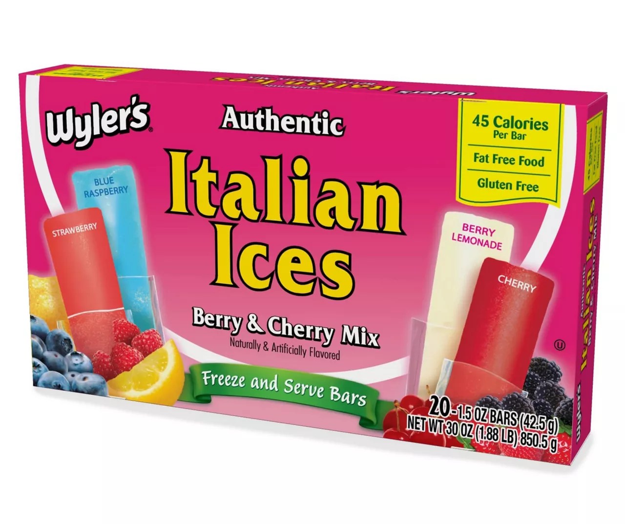 Wyler's Italian Ice Tropical Flavor Freezer Pops, 12 Count , 40 OFF