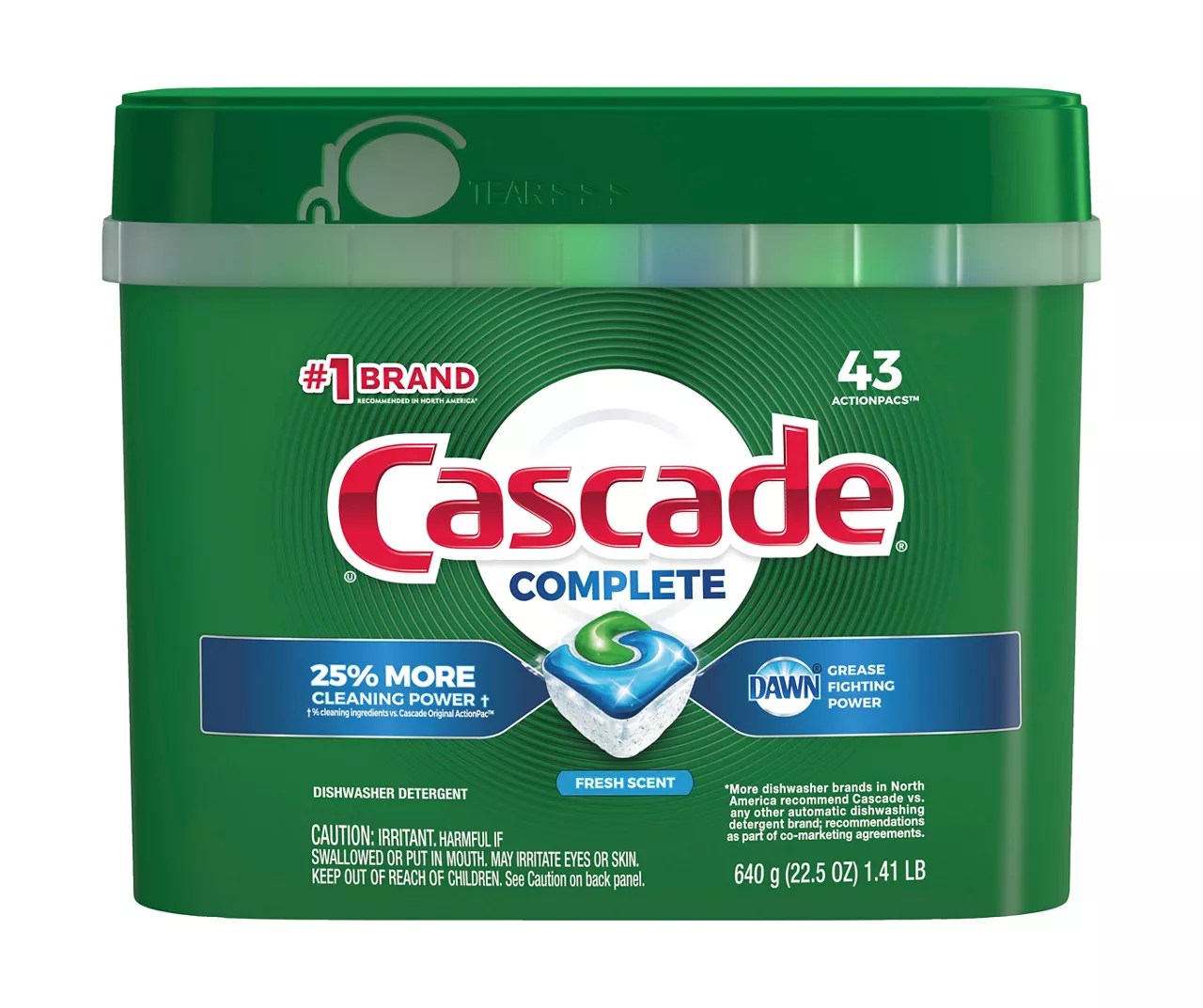 Cascade Cascade Complete ActionPacs Dishwasher Detergent, Fresh Scent