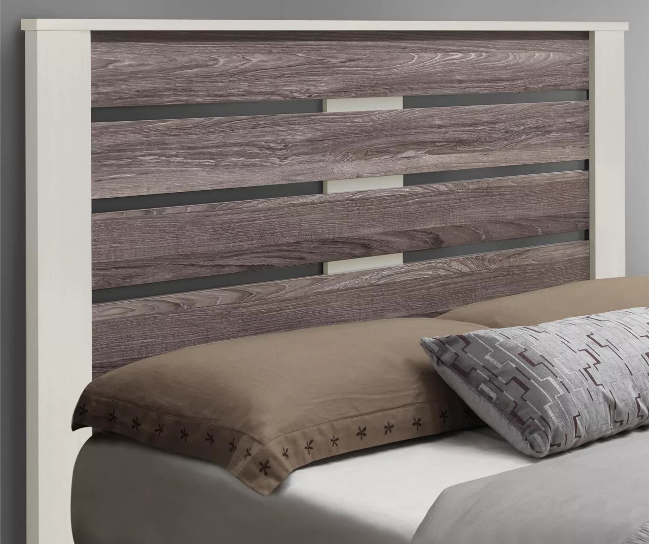 Ameriwood Ameriwood Ivory & Rustic Brown Slat Headboards Big Lots