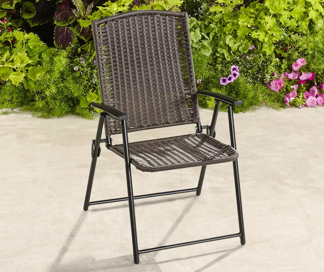 Wilson & Fisher All Weather Wicker Folding Chair Big Lots
