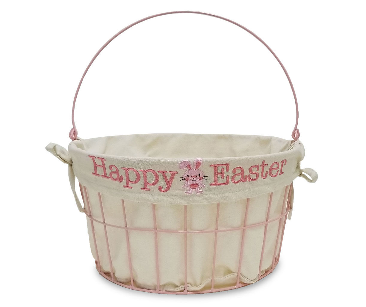 "Happy Easter" Lined Metal Wire Easter Basket Big Lots