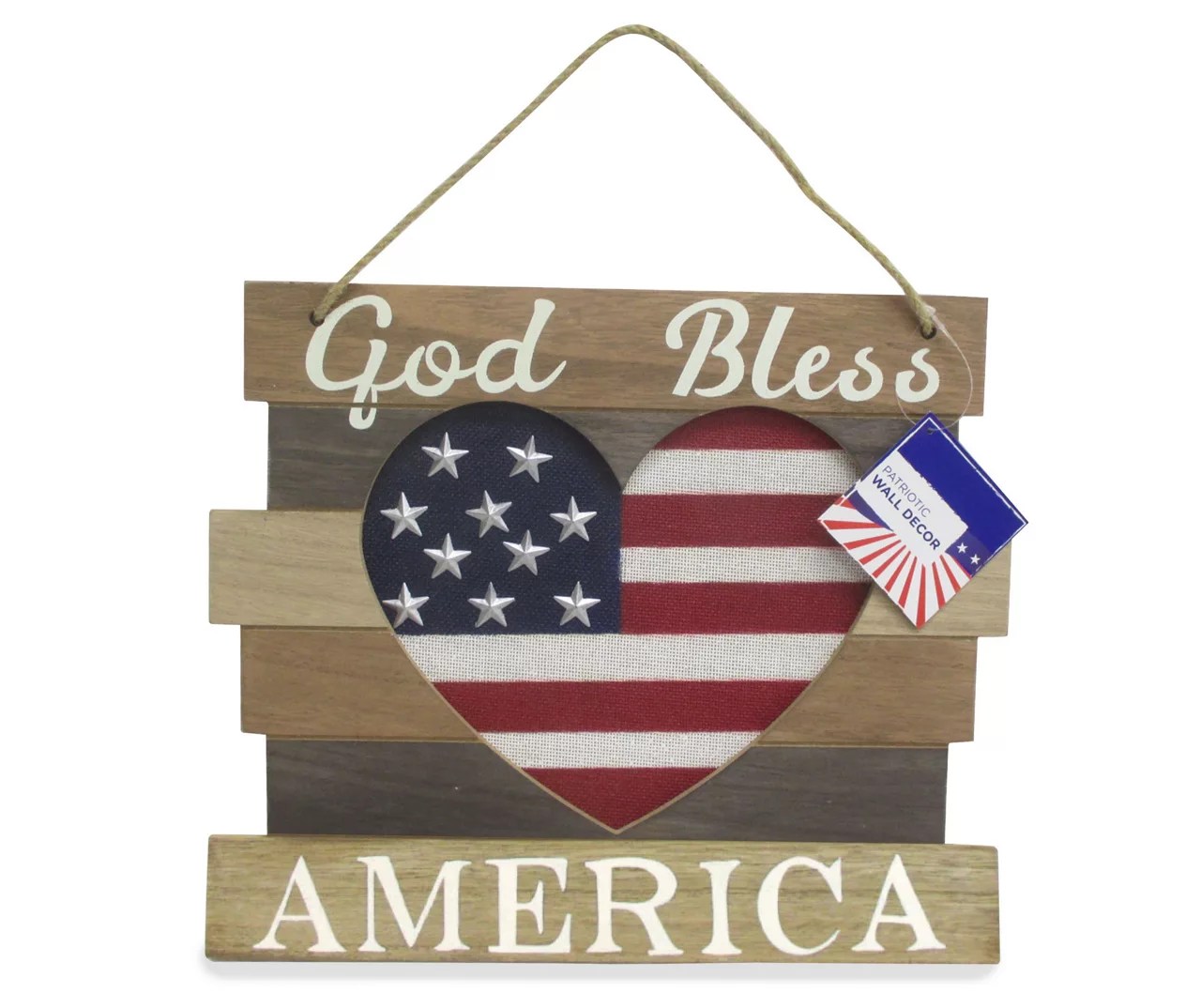 "God Bless America" Heart Hanging Wall Decor Big Lots